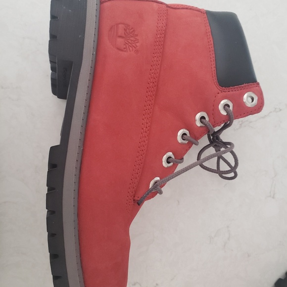 Timberland Red Leather Boot W Size 7 M Size 5 - Picture 6 of 6